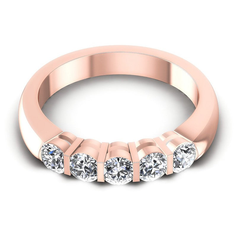 Round Diamonds 0.75CT Diamonds Wedding Band in 18KT Yellow Gold