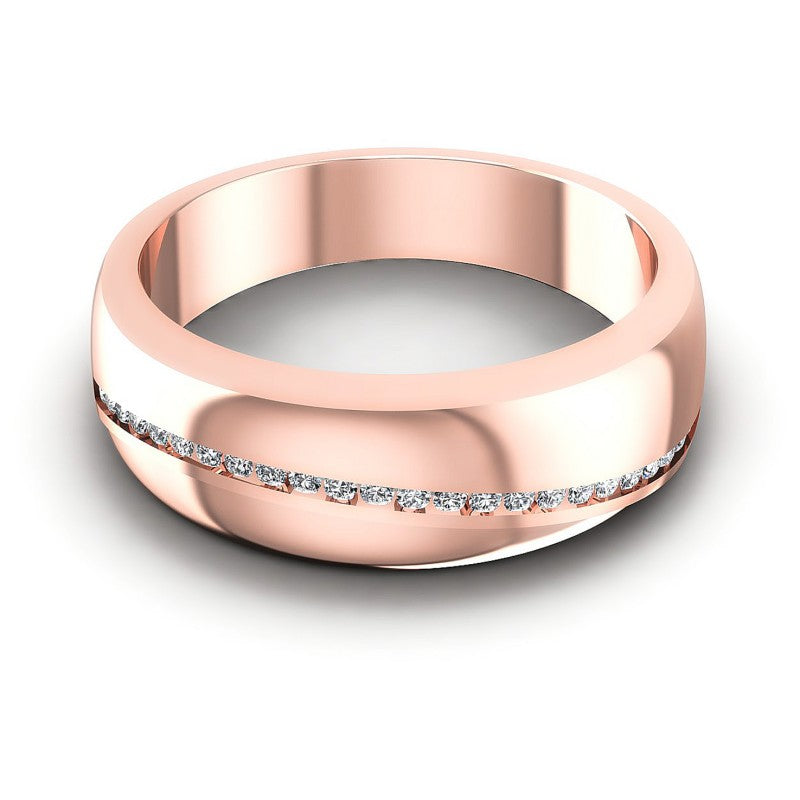 Round Diamonds 0.20CT Diamonds Wedding Band in 18KT Yellow Gold
