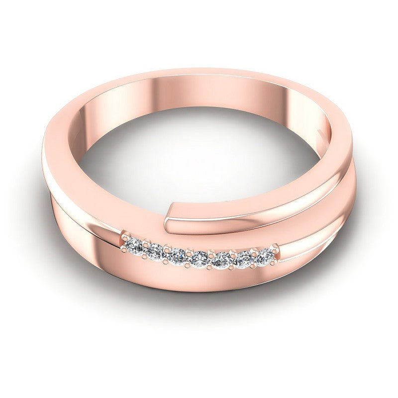 Round Diamonds 0.10CT Diamonds Wedding Band in 18KT Yellow Gold