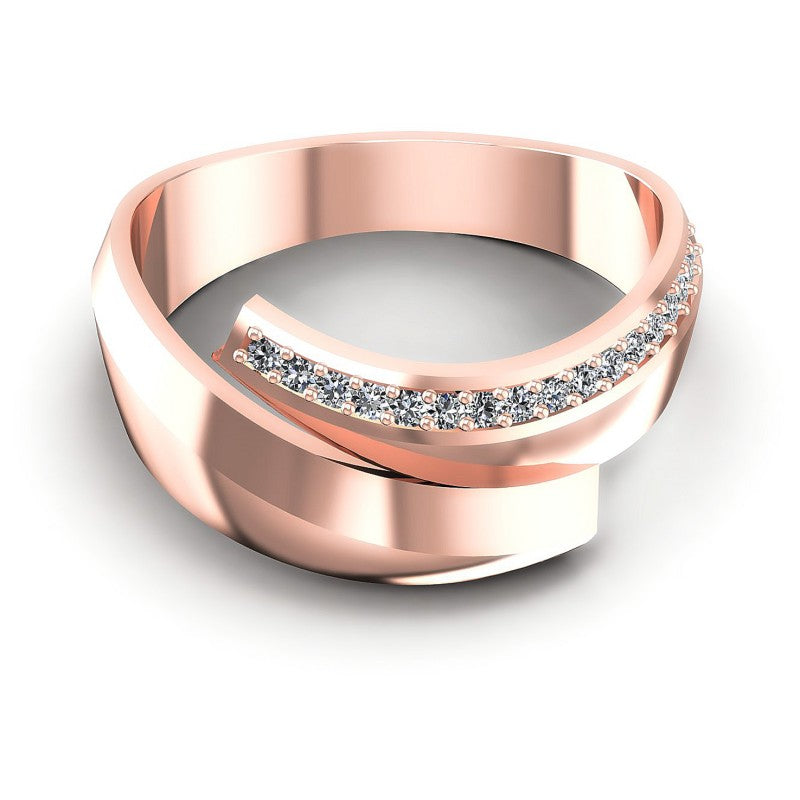 Round Diamonds 0.15CT Diamonds Wedding Band in 18KT Yellow Gold