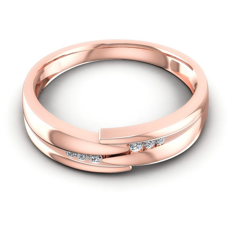 Round Diamonds 0.15CT Diamonds Wedding Band in 18KT Yellow Gold