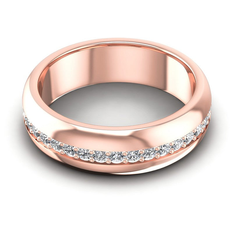 Round Diamonds 0.40CT Diamonds Wedding Band in 18KT Yellow Gold
