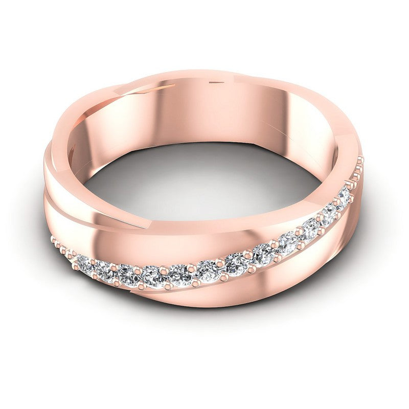 Round Diamonds 0.30CT Diamonds Wedding Band in 18KT Yellow Gold