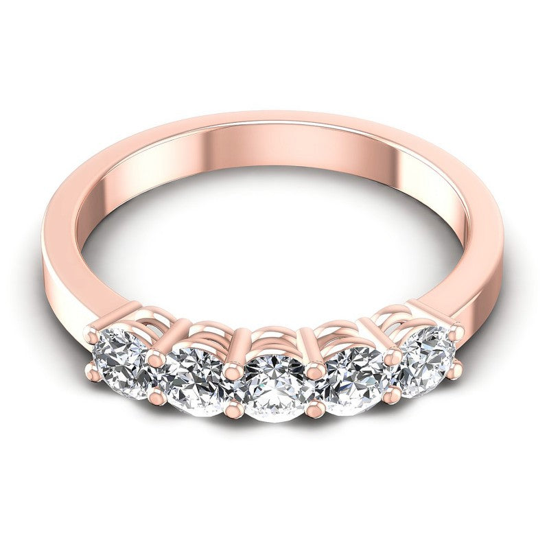 Round Diamonds 0.70CT Diamonds Wedding Band in 18KT Yellow Gold