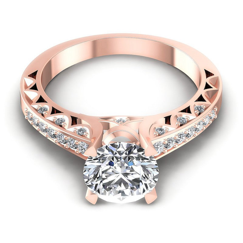 Round Diamonds 0.60CT Engagement Ring in 18KT Yellow Gold