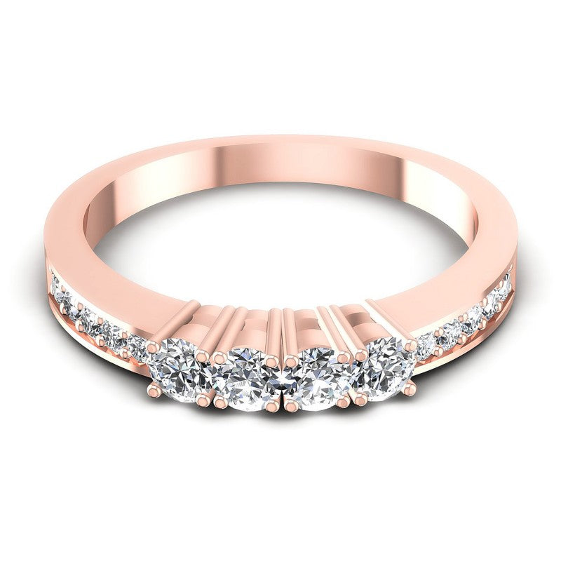 Round Diamonds 0.60CT Diamonds Wedding Band in 18KT Yellow Gold