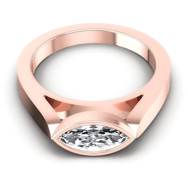 Marquise Diamonds 0.35CT Solitaire Ring in 18KT Yellow Gold