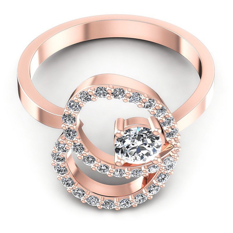 Round Diamonds 0.60CT Fashion Ring in 18KT Yellow Gold