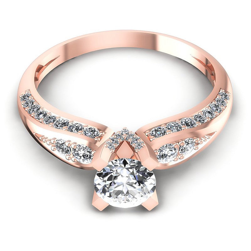 Round Diamonds 0.85CT Engagement Ring in 18KT Yellow Gold