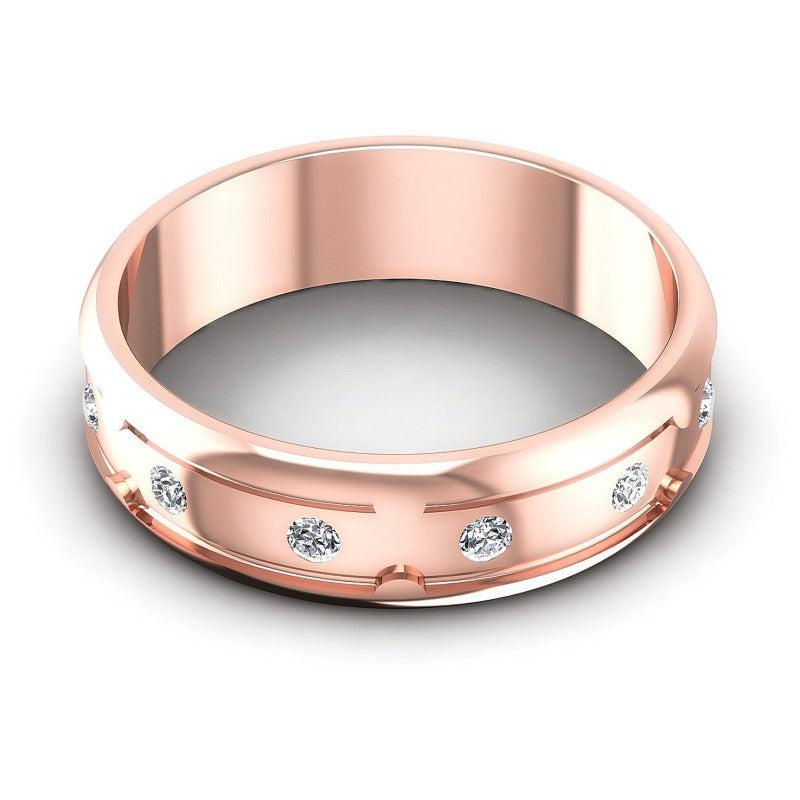 Round Diamonds 0.40CT Diamonds Wedding Band in 18KT Yellow Gold