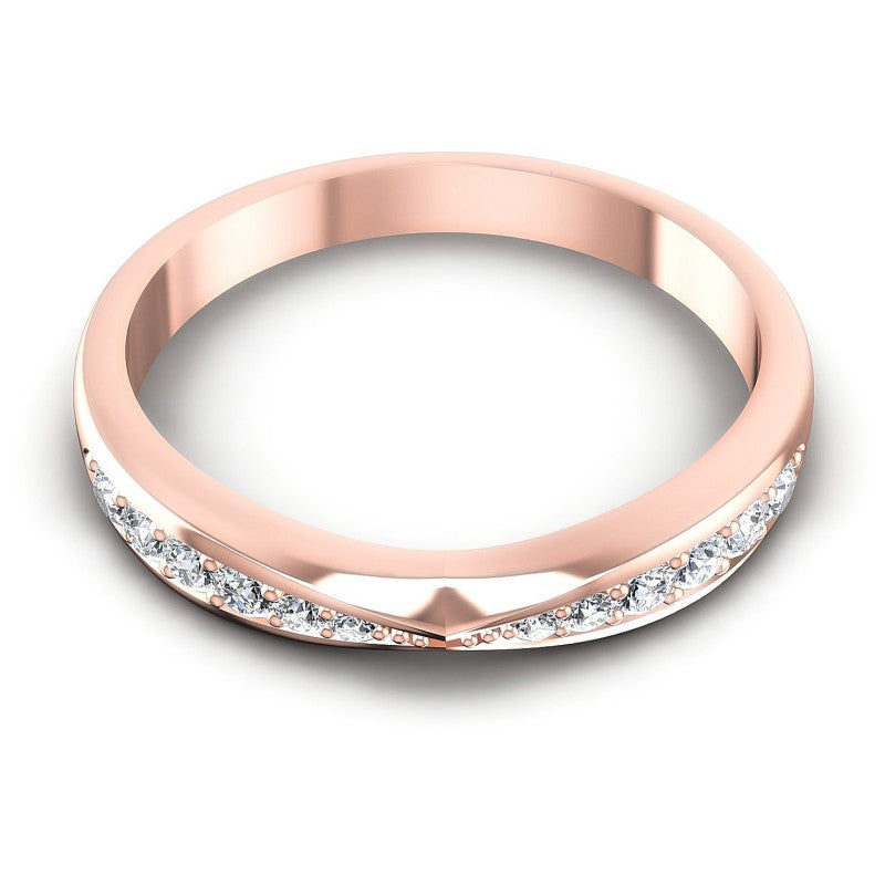 Round Diamonds 0.30CT Diamonds Wedding Band in 18KT Yellow Gold