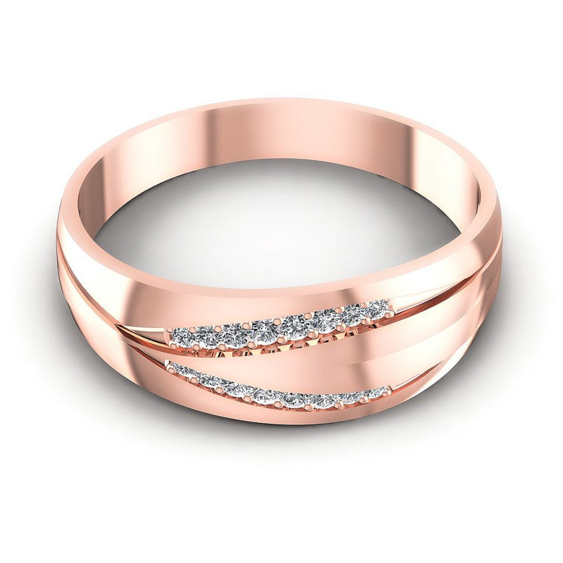 Round Diamonds 0.20CT Diamonds Wedding Band in 18KT Yellow Gold