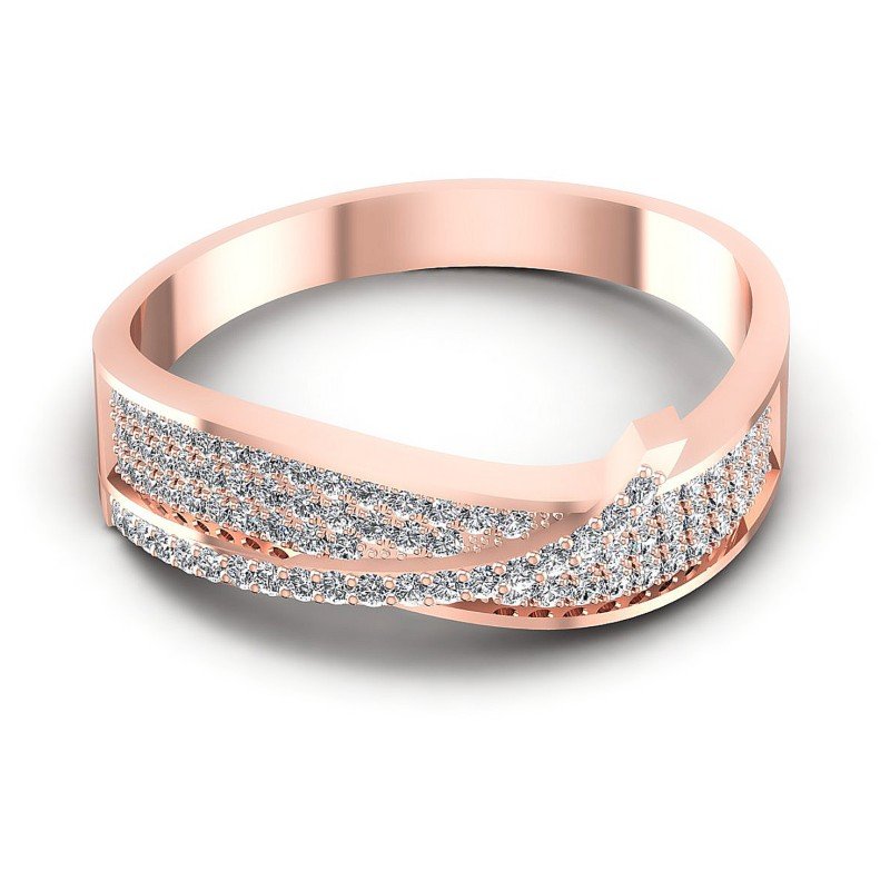 Round Diamonds 0.50CT Diamonds Wedding Band in 18KT Yellow Gold