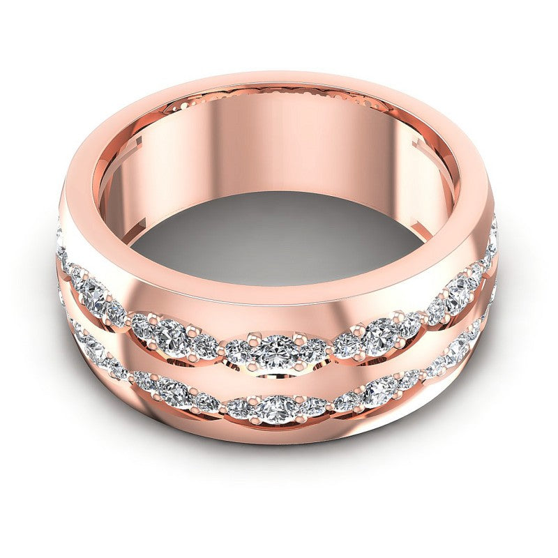 Round Diamonds 0.90CT Diamonds Wedding Band in 18KT Yellow Gold
