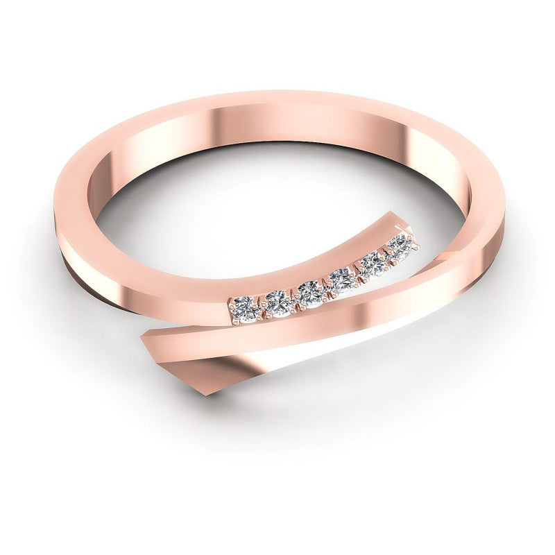 Round Diamonds 0.10CT Diamonds Wedding Band in 18KT Yellow Gold