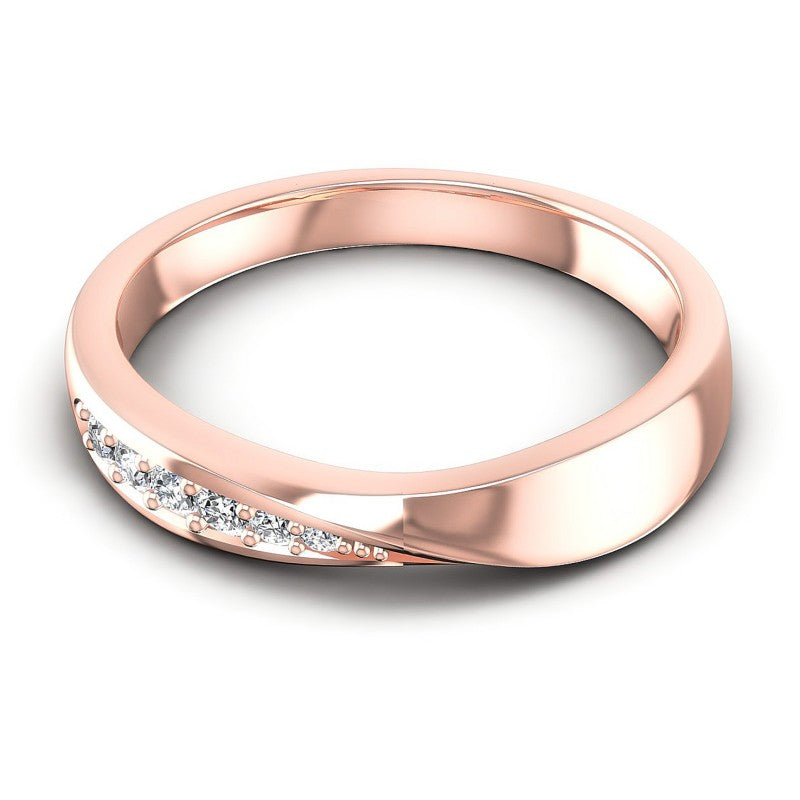 Round Diamonds 0.20CT Diamonds Wedding Band in 18KT Yellow Gold