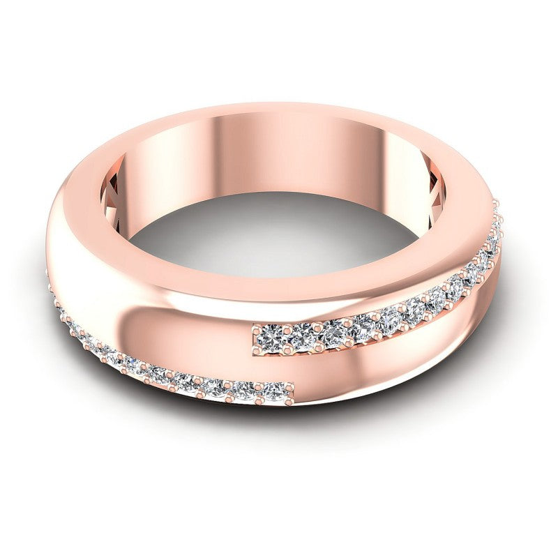 Round Diamonds 0.35CT Diamonds Wedding Band in 18KT Yellow Gold