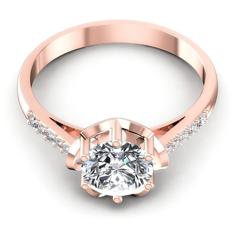 Round Diamonds 0.50CT Engagement Ring in 18KT Yellow Gold