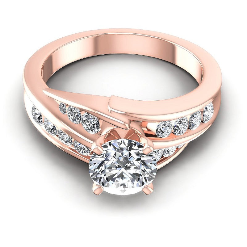 Round Diamonds 0.95CT Engagement Ring in 18KT Yellow Gold