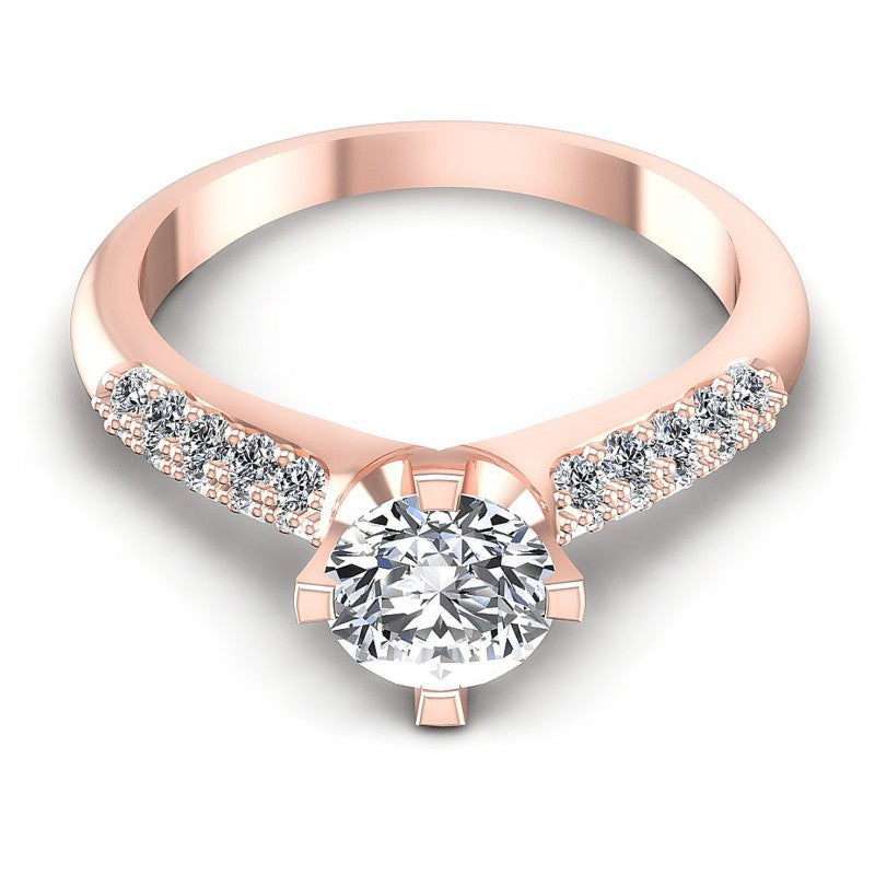 Round Diamonds 0.70CT Engagement Ring in 18KT Yellow Gold
