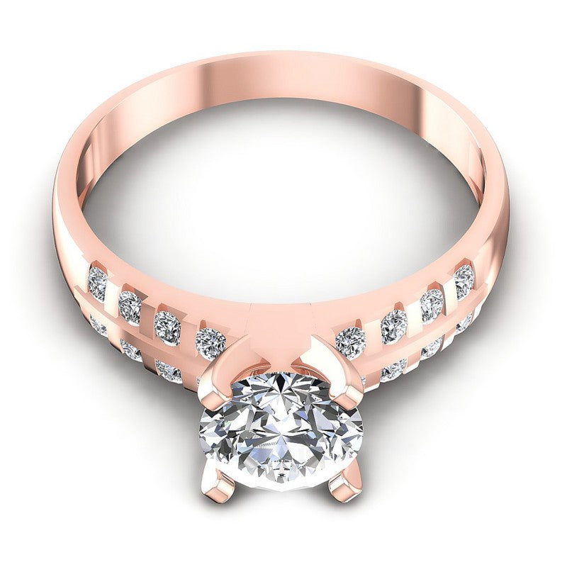 Round Diamonds 0.60CT Engagement Ring in 18KT Yellow Gold