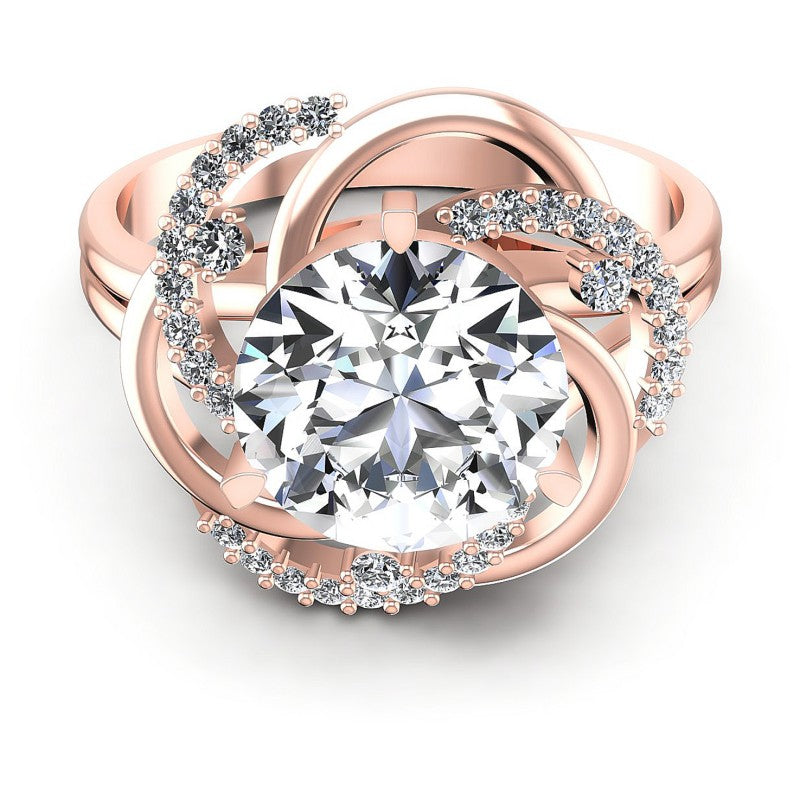 Round Diamonds 0.60CT Engagement Ring in 18KT Yellow Gold