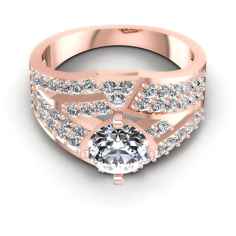 Round Diamonds 1.25CT Engagement Ring in 18KT Yellow Gold