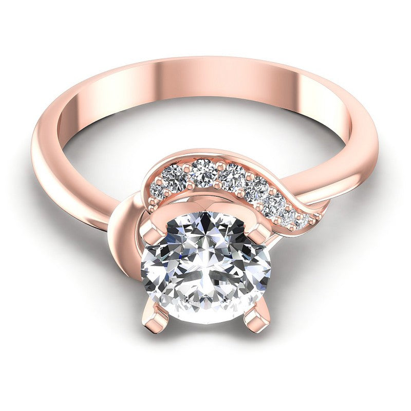 Round Diamonds 0.50CT Engagement Ring in 18KT Yellow Gold