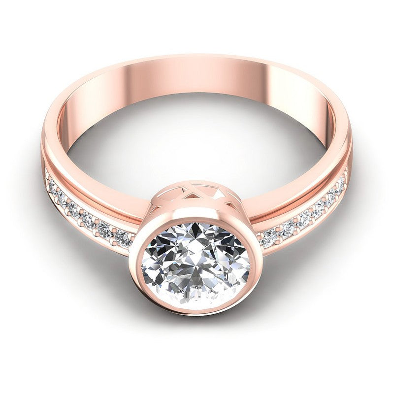 Round Diamonds 0.50CT Engagement Ring in 18KT Yellow Gold
