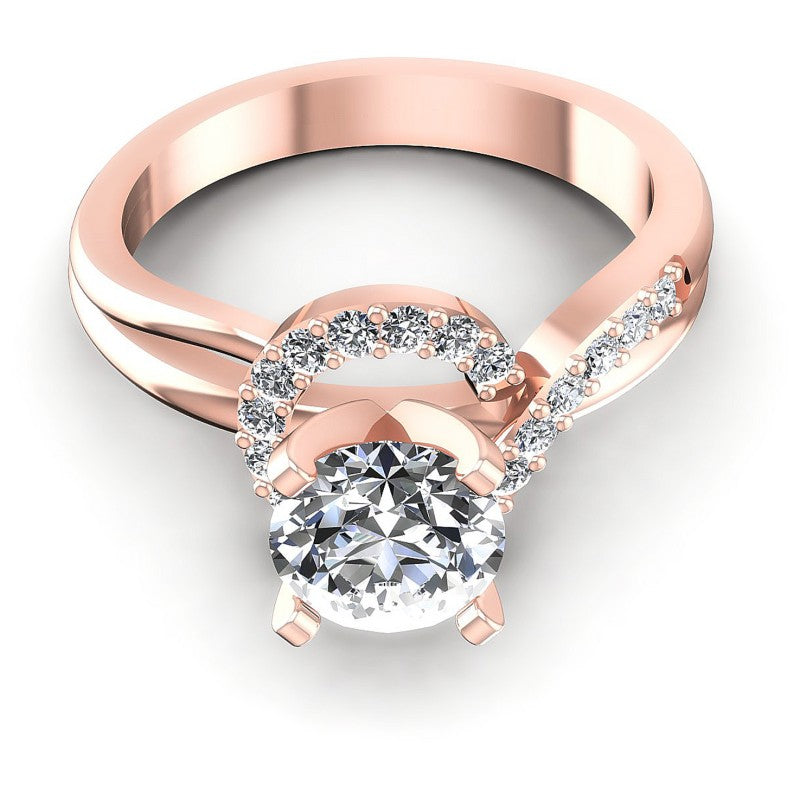 Round Diamonds 0.60CT Engagement Ring in 18KT Yellow Gold