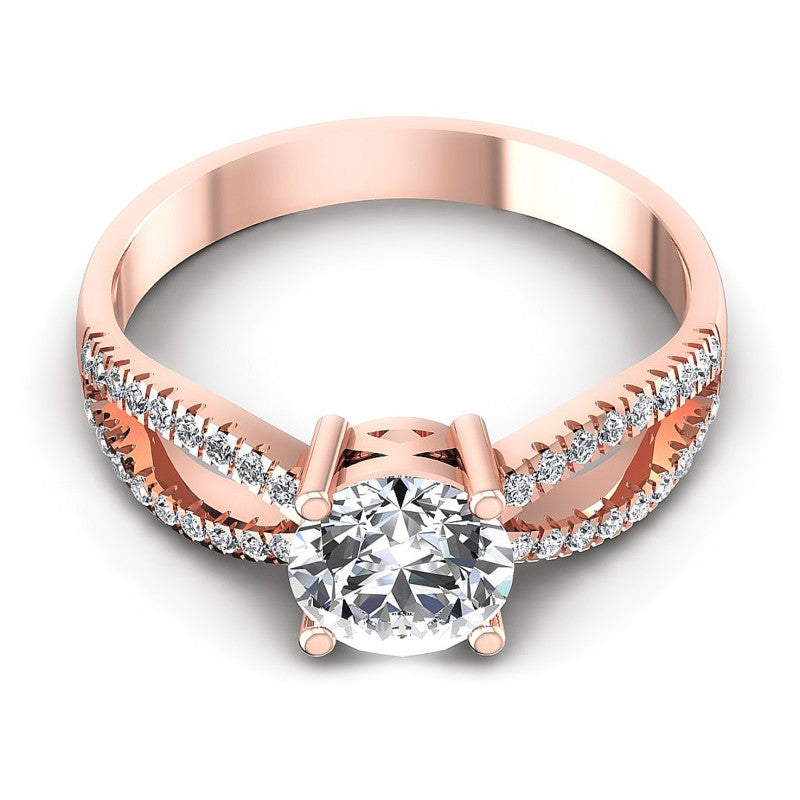 Round Diamonds 0.60CT Engagement Ring in 18KT Yellow Gold