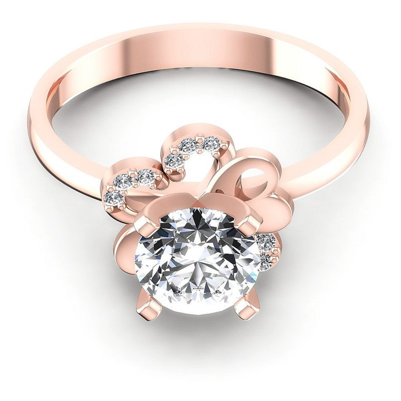 Round Diamonds 0.40CT Engagement Ring in 18KT Yellow Gold