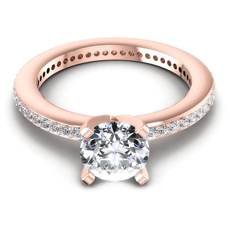 Round Diamonds 0.75CT Engagement Ring in 18KT Yellow Gold