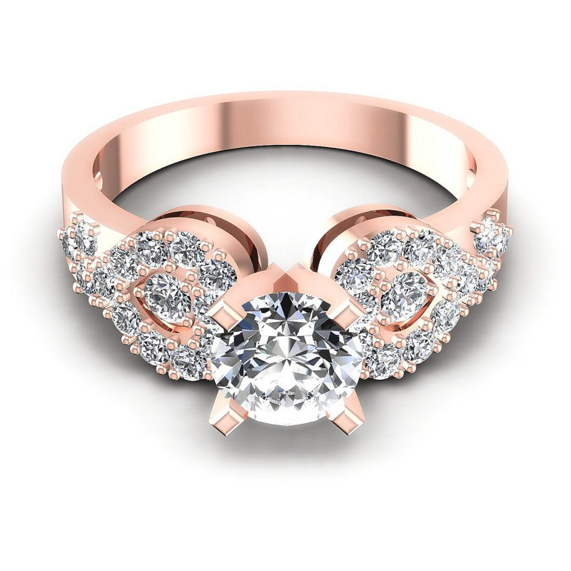 Round Diamonds 0.95CT Engagement Ring in 18KT Yellow Gold