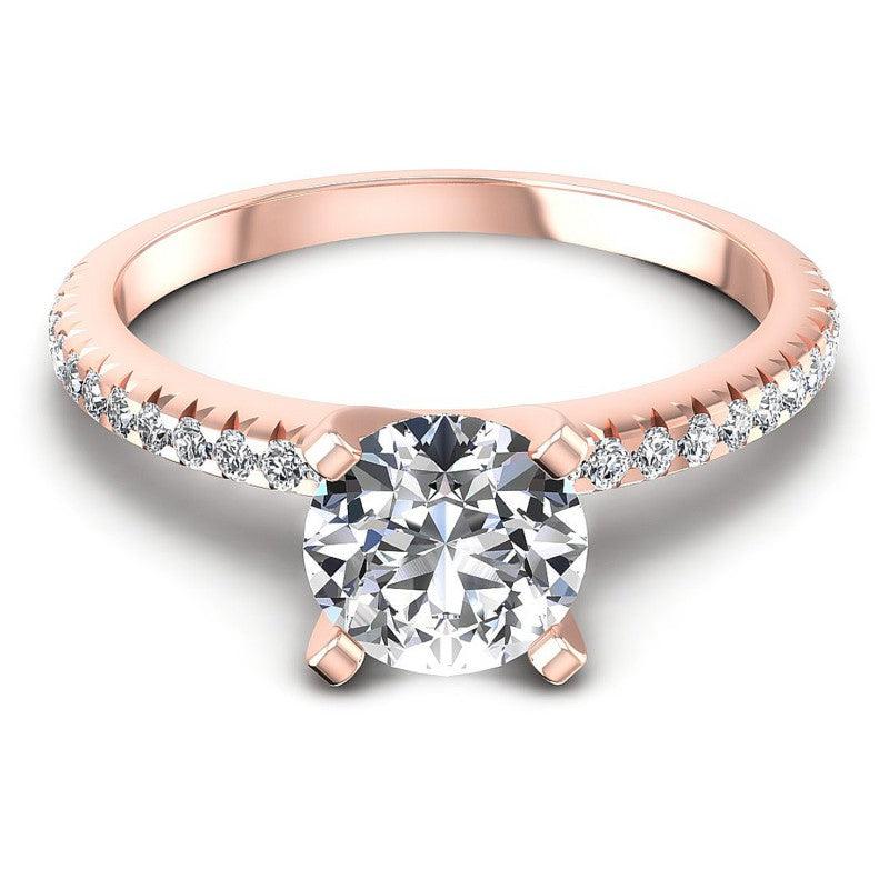 Round Diamonds 0.55CT Engagement Ring in 18KT Yellow Gold