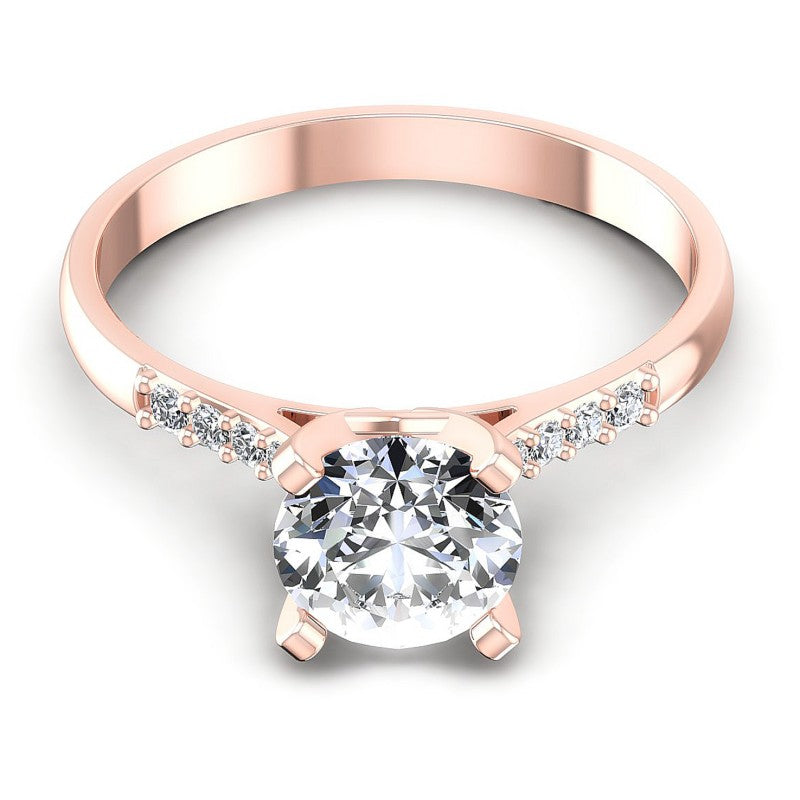 Round Diamonds 0.50CT Engagement Ring in 18KT Yellow Gold