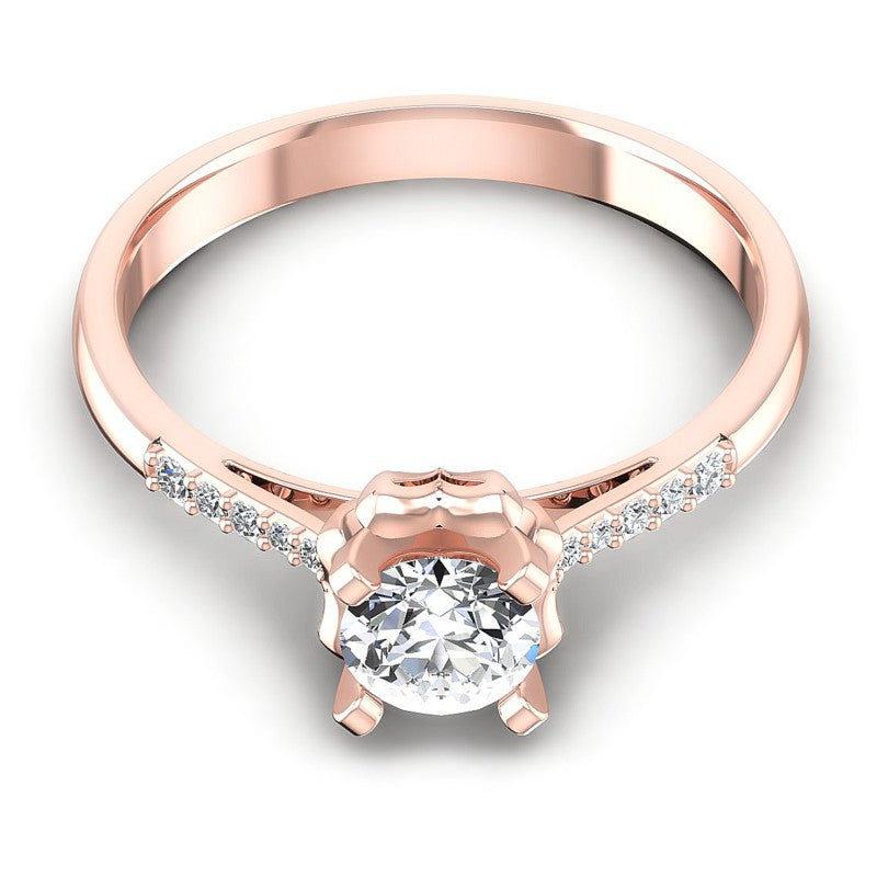 Round Diamonds 0.50CT Engagement Ring in 18KT Yellow Gold