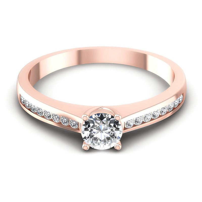 Round Diamonds 0.45CT Engagement Ring in 18KT Yellow Gold