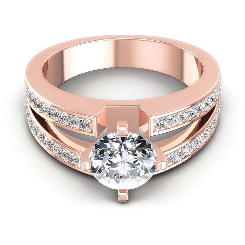 Round Diamonds 0.80CT Engagement Ring in 18KT Yellow Gold