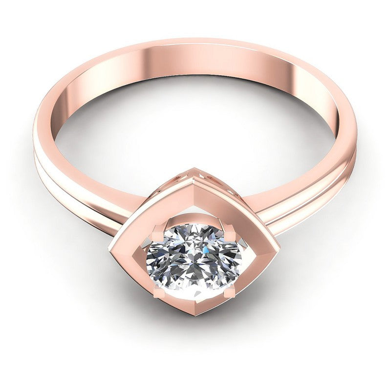 Round Diamonds 0.35CT Solitaire Ring in 18KT Yellow Gold
