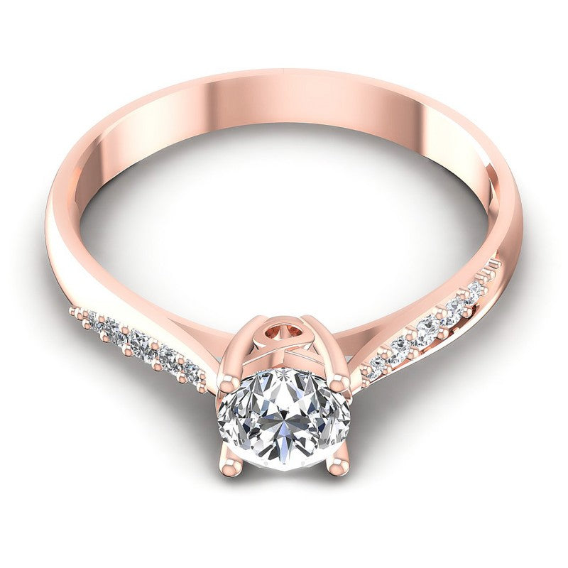 Round Diamonds 0.50CT Engagement Ring in 18KT Yellow Gold