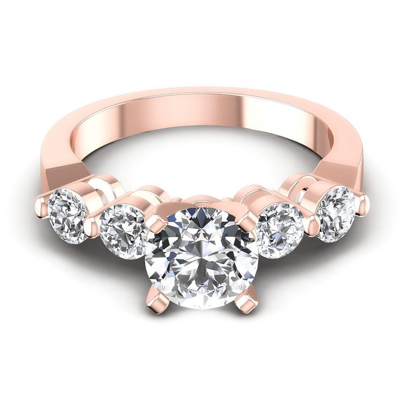 Round Diamonds 0.90CT Engagement Ring in 18KT Yellow Gold