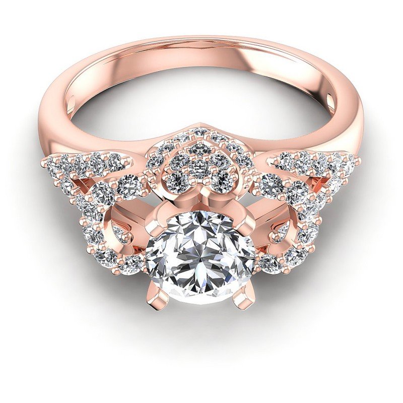 Round Diamonds 1.00CT Fashion Ring in 18KT Yellow Gold
