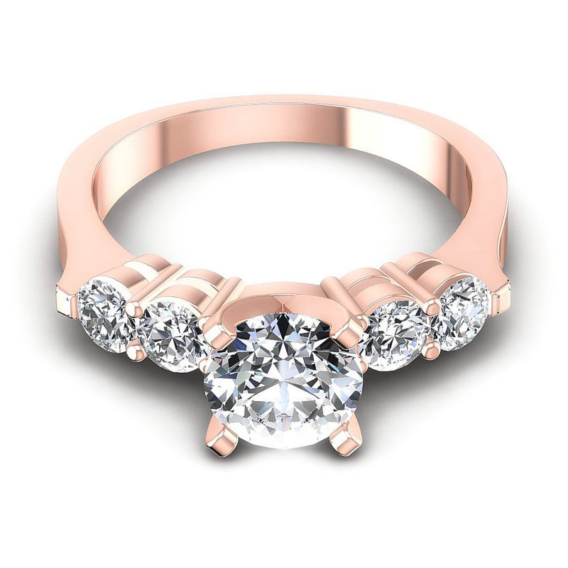 Round Diamonds 0.95CT Engagement Ring in 18KT Yellow Gold