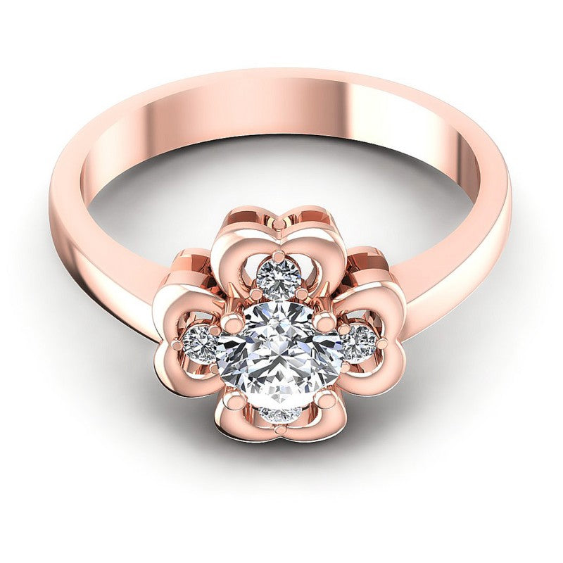 Round Diamonds 0.45CT Engagement Ring in 18KT Yellow Gold