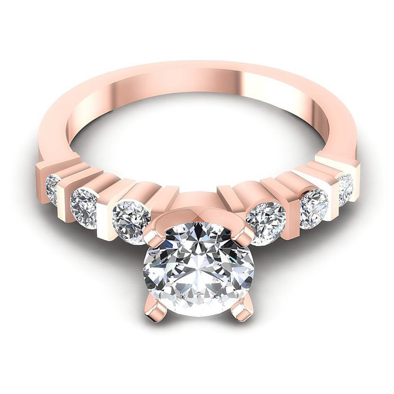 Round Diamonds 0.85CT Engagement Ring in 18KT Yellow Gold
