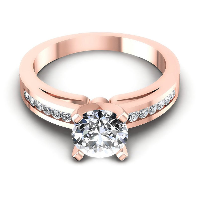 Round Diamonds 0.55CT Engagement Ring in 18KT Yellow Gold