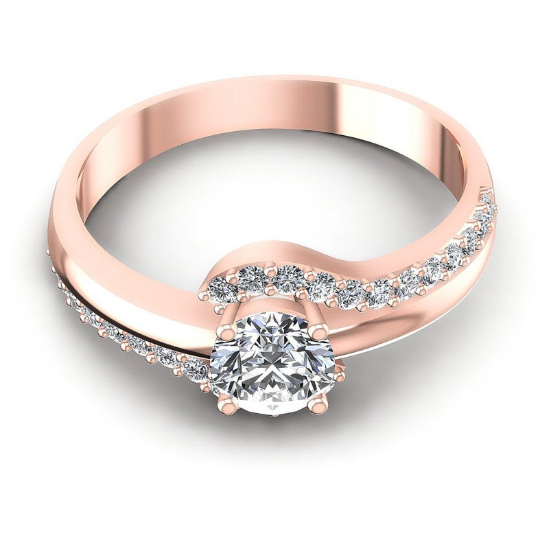 Round Diamonds 0.60CT Engagement Ring in 18KT Yellow Gold