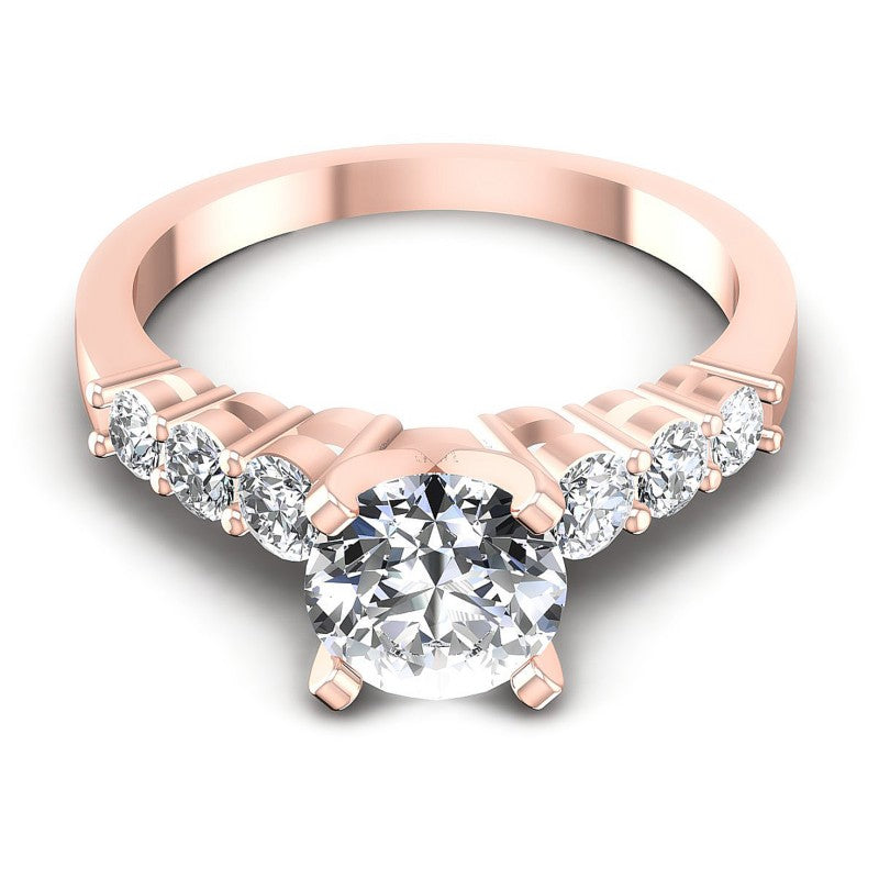 Round Diamonds 0.90CT Engagement Ring in 18KT Yellow Gold