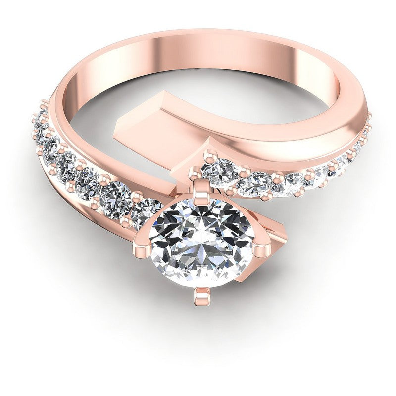 Round Diamonds 0.85CT Engagement Ring in 18KT Yellow Gold